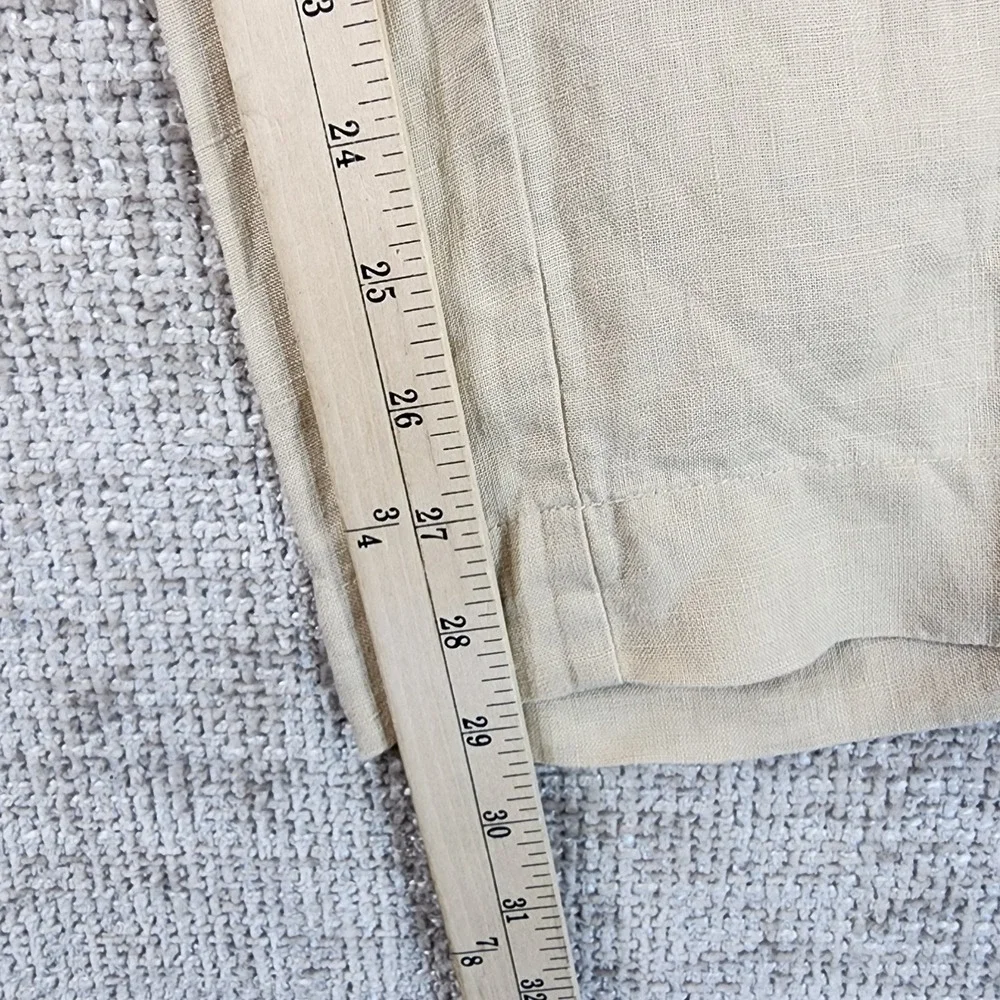 Quince 100% Linen Wide Leg Pants Womens XS Natural Beige Pullon Quiet Luxury